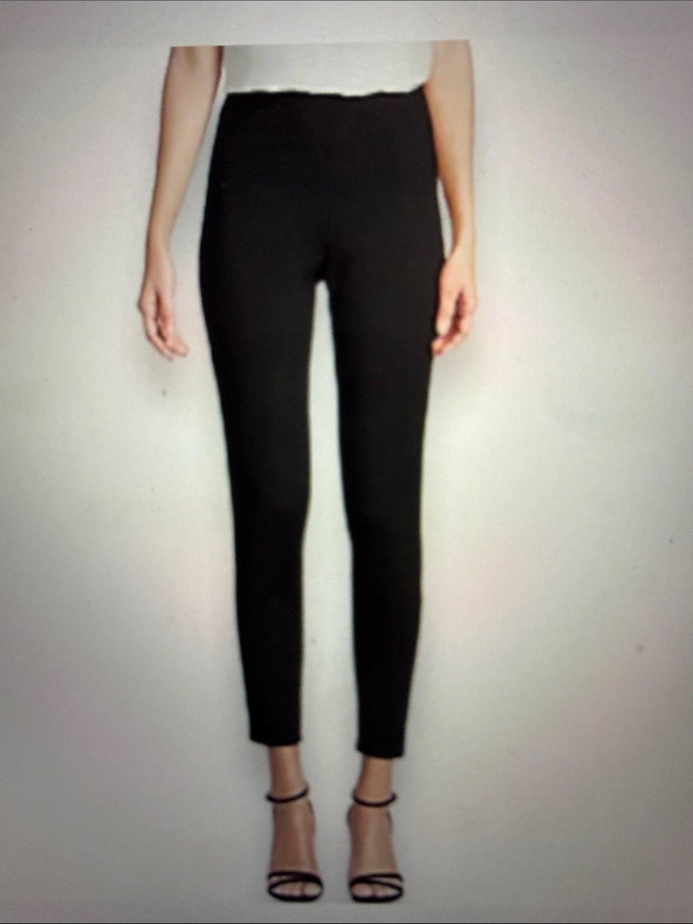 Worthington Ultra Sculpt Ponte Straight Leg Ankle Pant Black Small